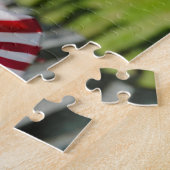 Puzzle Cimetière militaire historique avec des drapeaux (Côté)