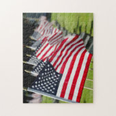 Puzzle Cimetière militaire historique avec drapeaux améri (Vertical)