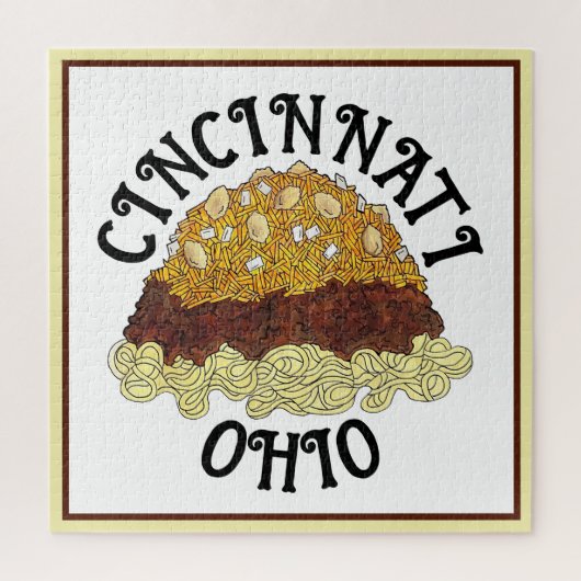 Puzzle Cincinnati Chili Ohio OH Spaghetti Chili Food (Vertical)
