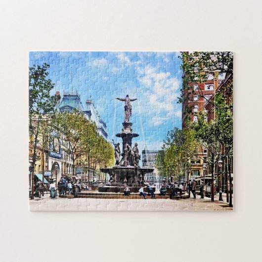 Puzzle Cincinnati OH - Fontaine Tyler-Davidson c1906 (Horizontal)