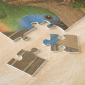 Puzzle Cinq oiseaux de compagnie colorés perchés sur une (Côté)