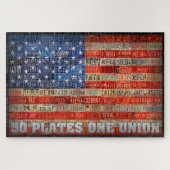 Puzzle Cinquante Plaques Un Union Drapeau Plaque Art (Horizontal)