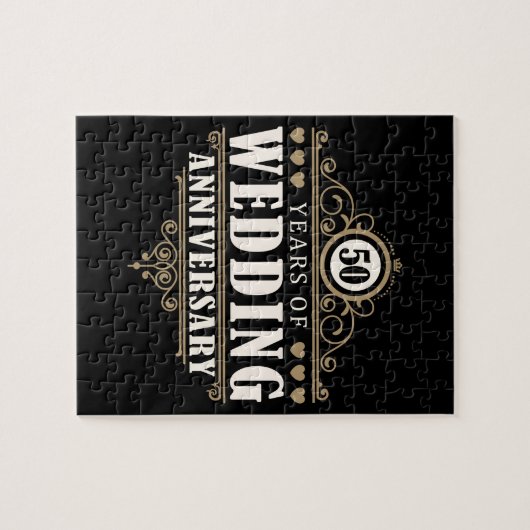 Puzzle cinquantième Anniversaire de mariage (Horizontal)