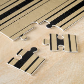 Puzzle cinquantième Arc de rayures de point de polka d'or (Côté)