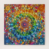 Puzzle Circles in Rainbow (Horizontal)