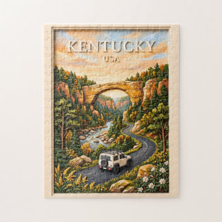 Puzzle Circuit routier 3D texturé Kentucky USA Red River