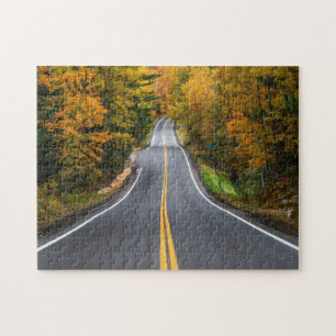 Puzzle Circuit routier de feuillage d'automne