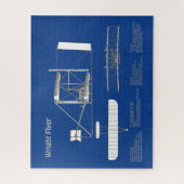 Puzzle Circulaire Wright - Plan de dessin du plan d'avion (Vertical)