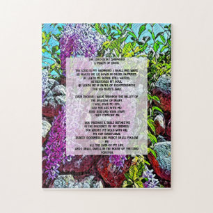 Puzzle cita bíblica de David Psalm 23