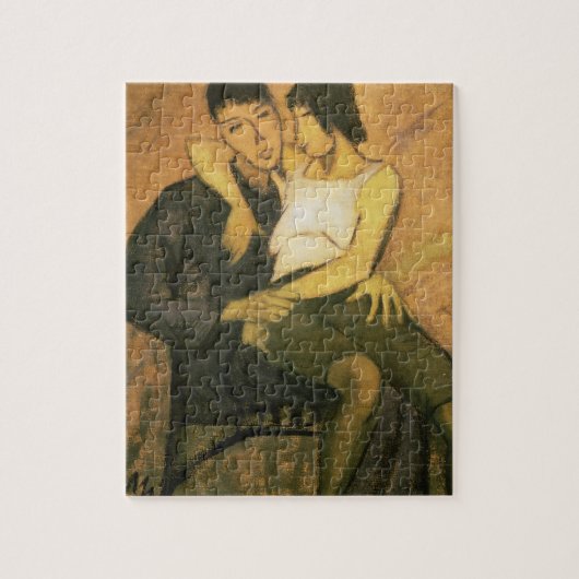 Puzzle Citadin Couple, 1920 (huile sur la toile) (Vertical)