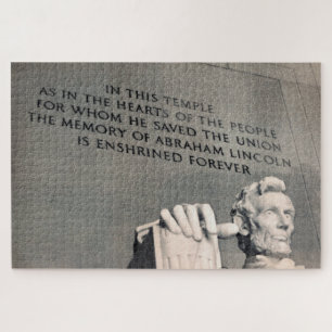 Puzzle citation commémorative lincoln