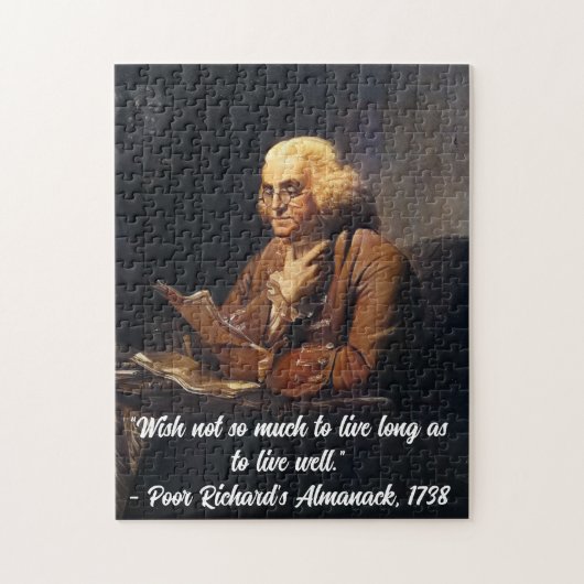 Puzzle Citation de Benjamin Franklin -Personnaliser (Vertical)