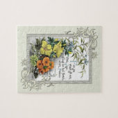 Puzzle Citation de bible avec des fleurs (Horizontal)