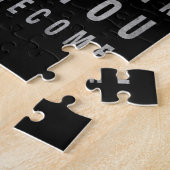 Puzzle Citation de Bouddha Solide Motivationnelle Noire (Côté)