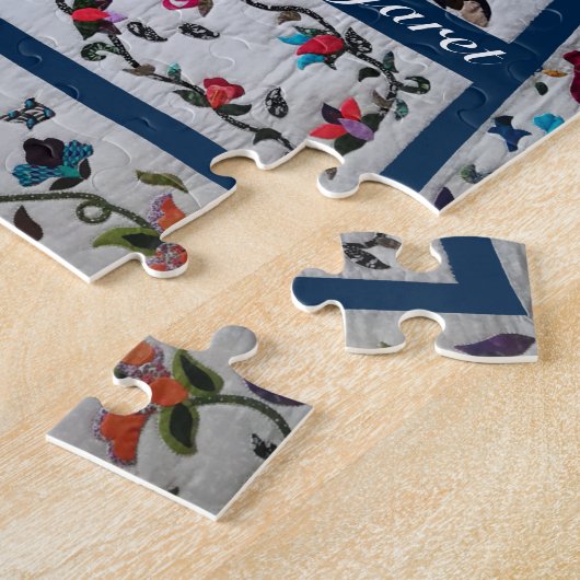 Puzzle Citation de couture de patchwork bleu (Côté)