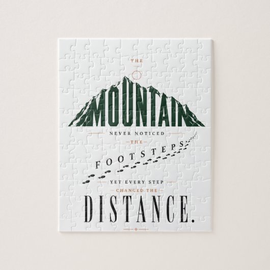 Puzzle Citation de distance de pas de montagne (Vertical)