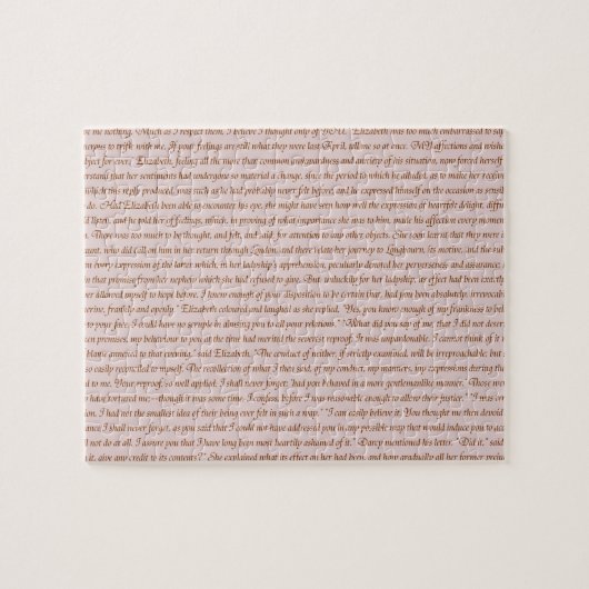 Puzzle Citation de fierté et de préjudice (Horizontal)