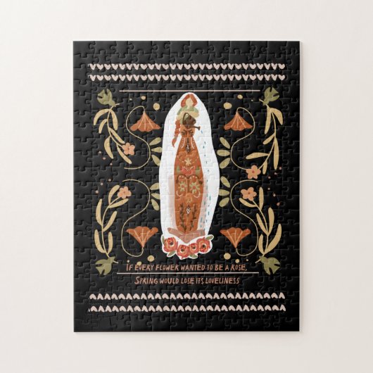 Puzzle Citation de jardinage Floral Folal Art (Vertical)