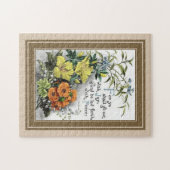 Puzzle Citation De La Bible Avec Fleurs (Horizontal)