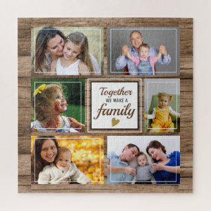 Puzzle Citation de la famille de collage de photos Custom