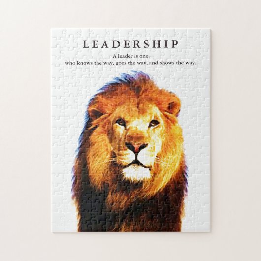 Puzzle Citation de leadership motivationnel Lion (Vertical)