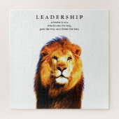 Puzzle Citation de leadership motivationnel Lion (Vertical)
