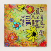 Puzzle Citation de l'oeuvre d'inspiritisme fleurie jaune (Horizontal)