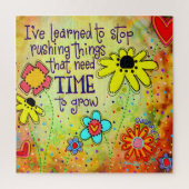 Puzzle Citation de l'oeuvre d'inspiritisme fleurie jaune (Vertical)