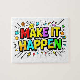 Puzzle Citation de motivation colorée et audacieuse