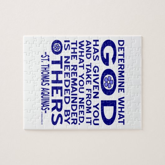 Puzzle Citation de Saint Thomas d'Aquin (Horizontal)