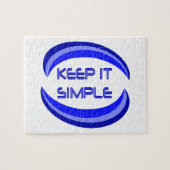 Puzzle Citation de slogan de récupération simple en bleu (Horizontal)