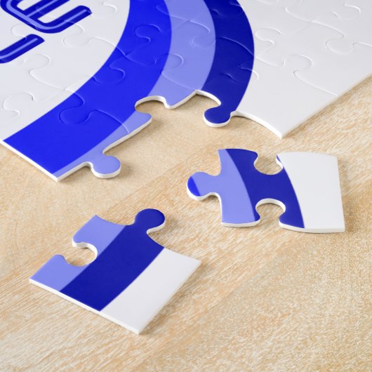 Puzzle Citation de slogan de récupération simple en bleu (Côté)