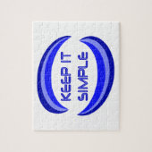 Puzzle Citation de slogan de récupération simple en bleu (Vertical)