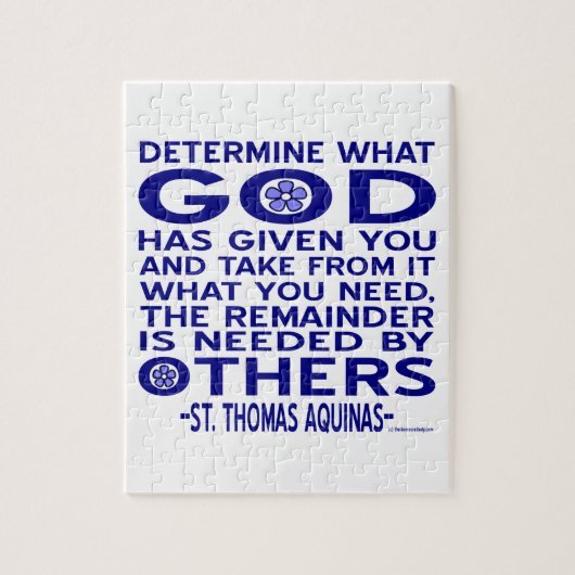 Puzzle Citation de St. Thomas d'Aquin (Vertical)