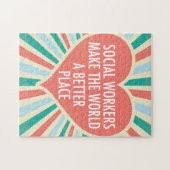 Puzzle Citation de travail social inspirationnel Couleurs (Horizontal)