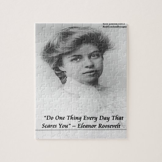 Puzzle Citation d'Eleanor Roosevelt "Faire quelque chose  (Vertical)