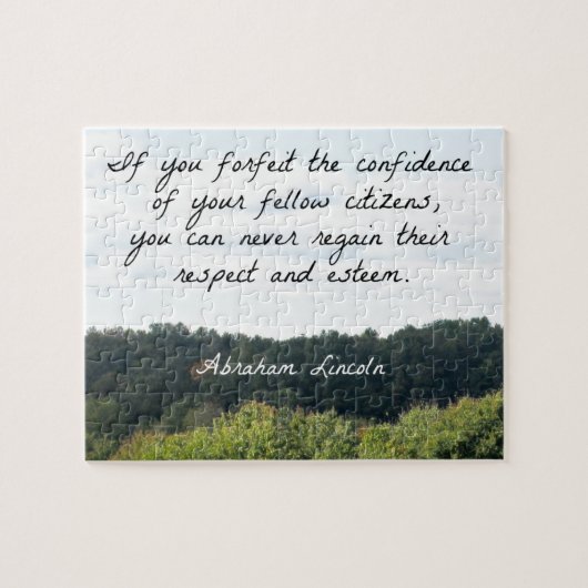 Puzzle Citation en temps opportun par Abraham Lincoln (Horizontal)