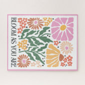 Puzzle Citation Florale Inspirationnelle Florale Boho (Horizontal)