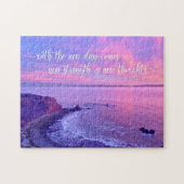 Puzzle Citation inspirante de Purple Pink Ocean Sunset (Horizontal)
