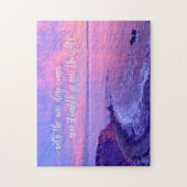 Puzzle Citation inspirante de Purple Pink Ocean Sunset (Vertical)