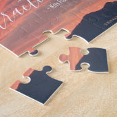 Puzzle Citation inspirante Imagine Mountain Sunset Photo (Côté)