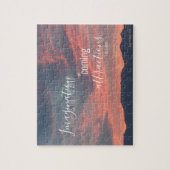Puzzle Citation inspirante Imagine Mountain Sunset Photo (Vertical)