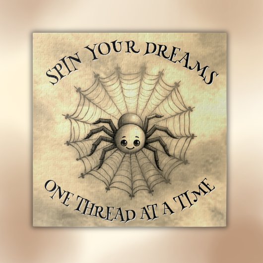 Puzzle Citation inspirante mignonne Spider Monogramme sur
