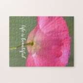 Puzzle Citation inspirante Pink Poppy Flower (Horizontal)