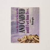 Puzzle Citation Inspirationnelle de Michel-Ange "Angel sc (Vertical)