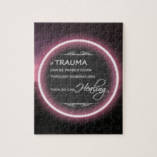 Puzzle Citation Lumineuse Noir Rose