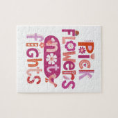 Puzzle Citation Positive Lettrée À La Main Rose (Horizontal)