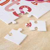 Puzzle Citation Positive Lettrée À La Main Rose (Côté)