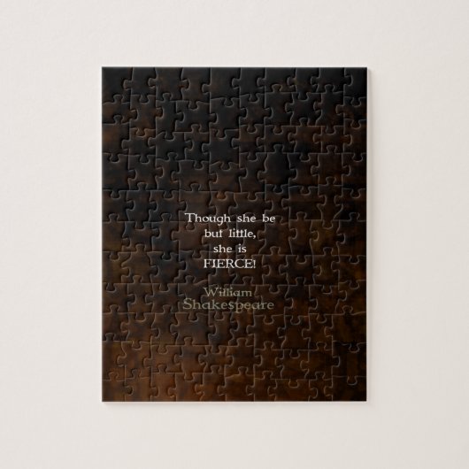 Puzzle Citation William Shakespeare Little Et Fierce (Vertical)