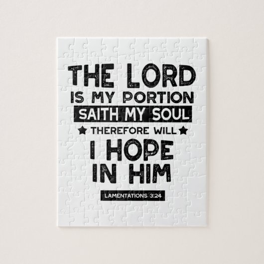 Puzzle Citations de Lamentations 3:24 L'Éternel est ma Pa (Vertical)